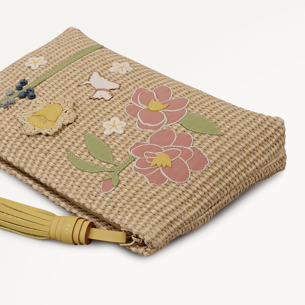 Spring Blooms Medium Ziptop Pouch Natural - 113541