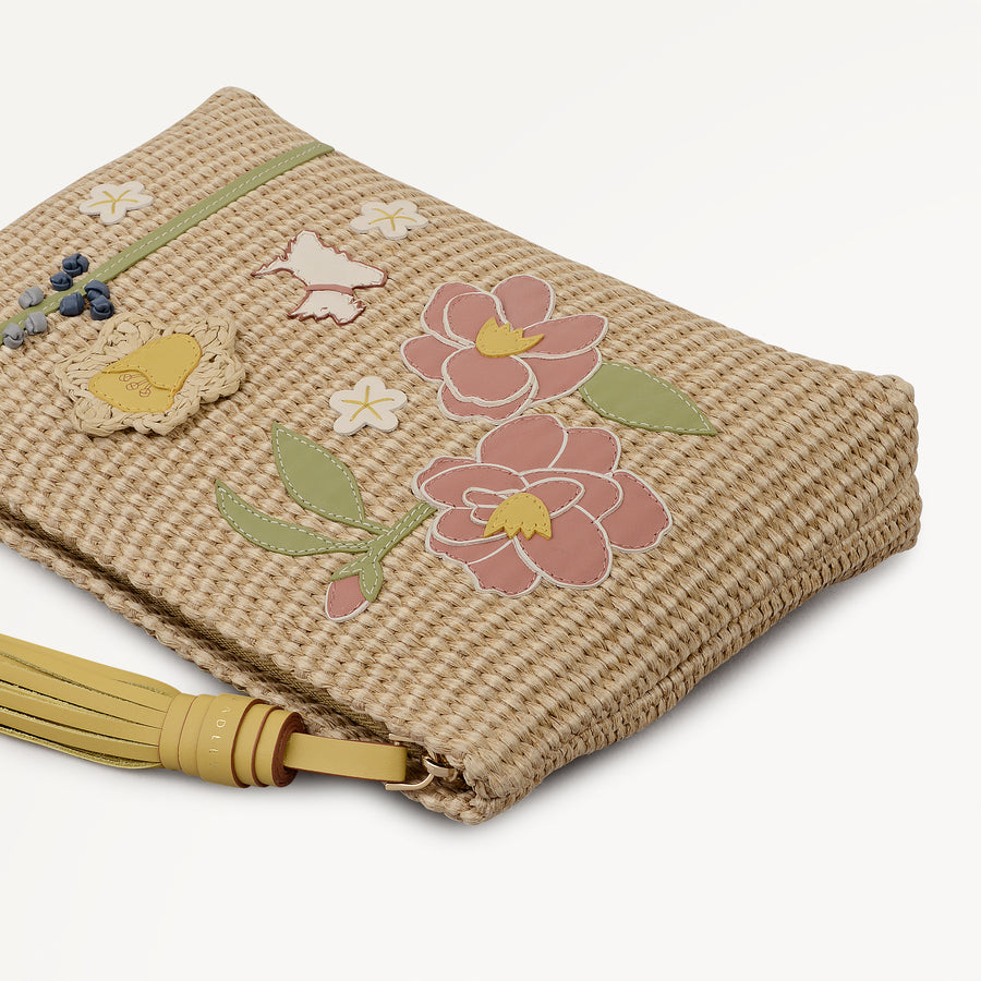 Spring Blooms Medium Ziptop Pouch Natural - 113541