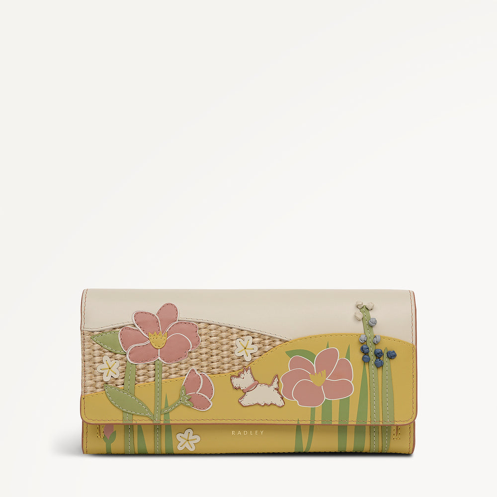 Spring Color Wallets Spring Blooms Large Flapover Wallet Salt - 113542