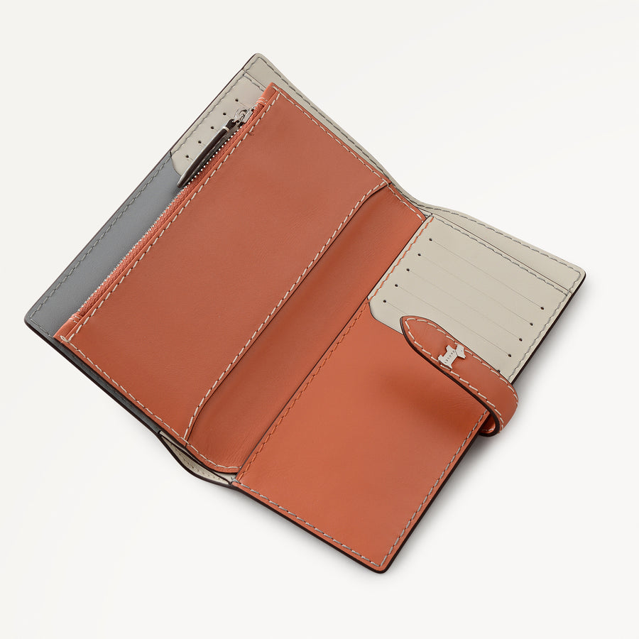Willis Street - Colourblock Large Flapover Wallet Steel - 113548