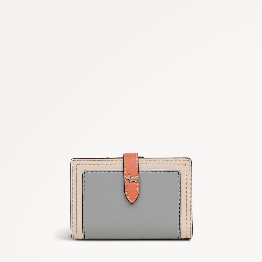 Willis Street - Colourblock Medium Bifold Wallet Steel - 113549