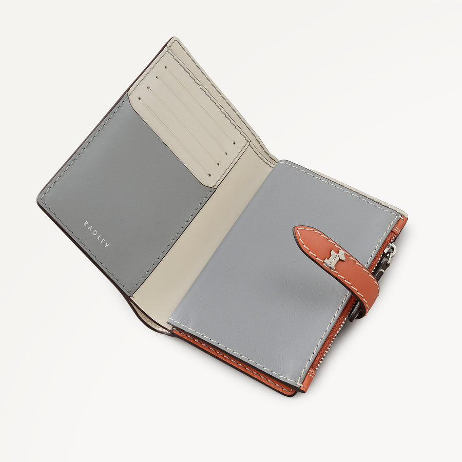 Willis Street - Colourblock Medium Bifold Wallet Steel - 113549