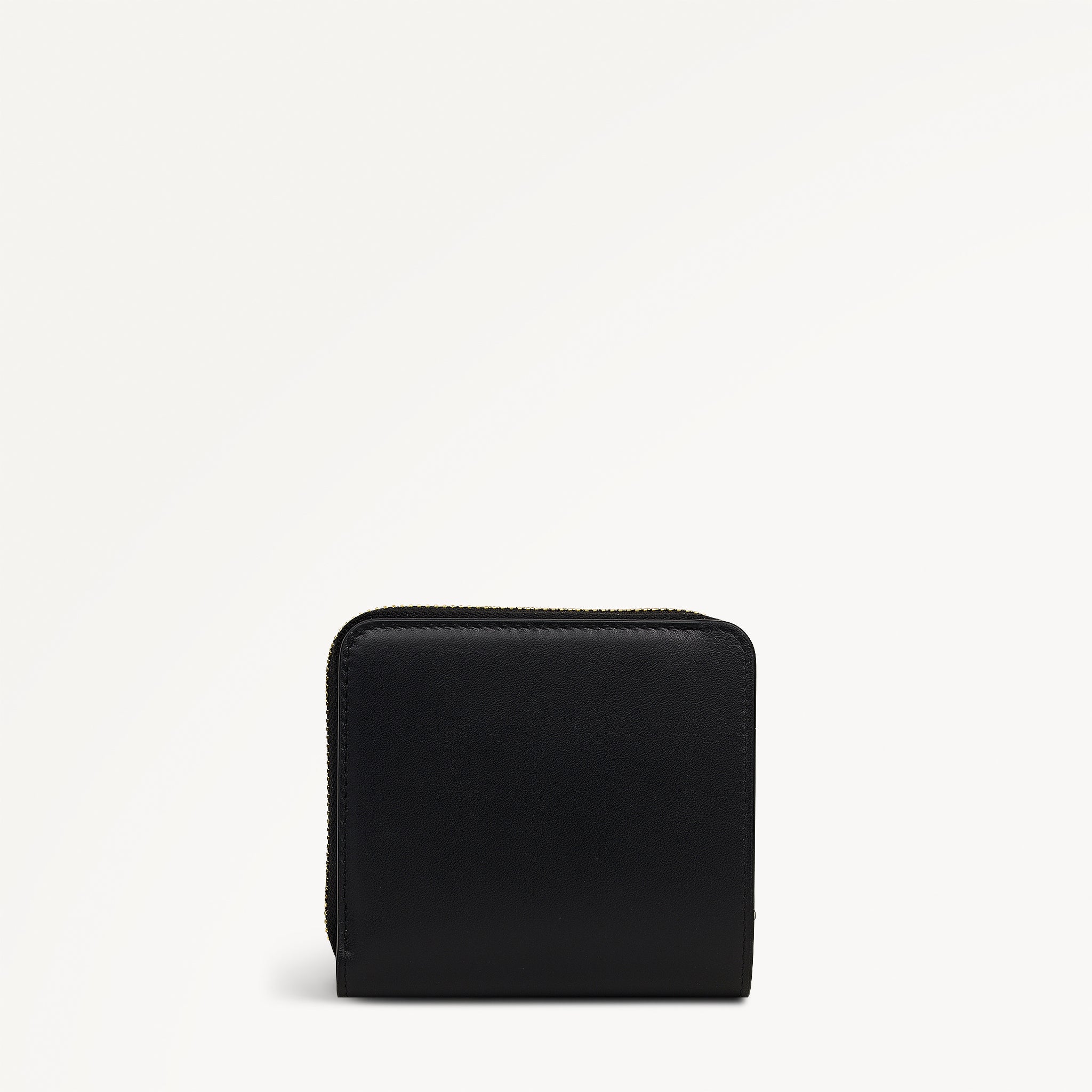 The Roxburgh - Perforated Medium Zip Around Wallet Black - 113557
