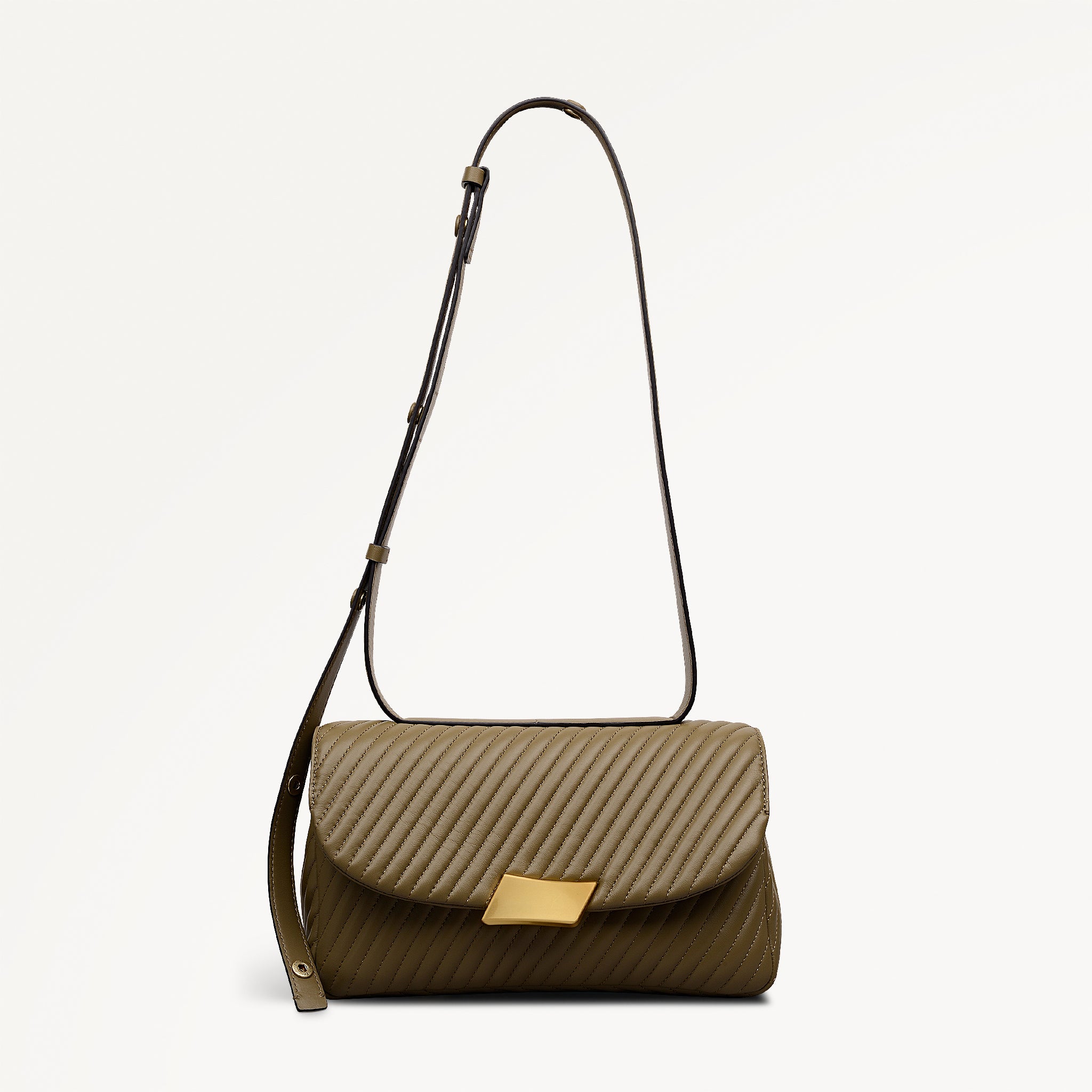 The Belsize - Quilt Medium Flapover Cross Body Acorn - 113562