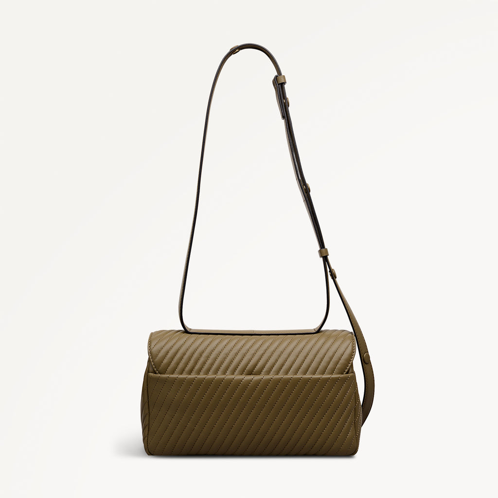 The Belsize - Quilt Medium Flapover Cross Body Acorn - 113562