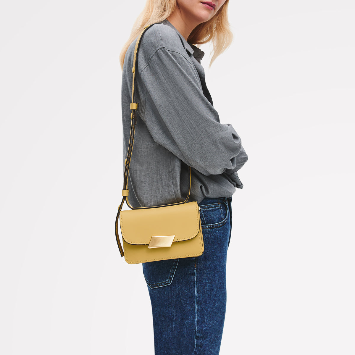 The Belsize Mini Flapover Cross Body Honeycomb - 113563