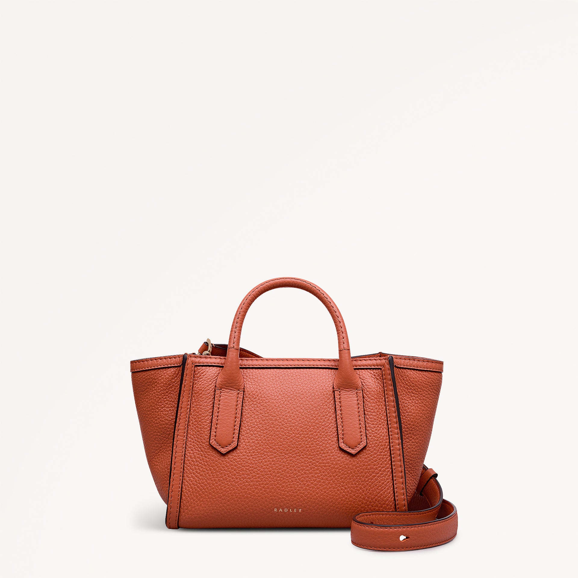 Amelie Small Ziptop Satchel Terracotta