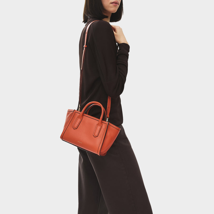 The Amelie Small Ziptop Satchel Terracotta - 113564