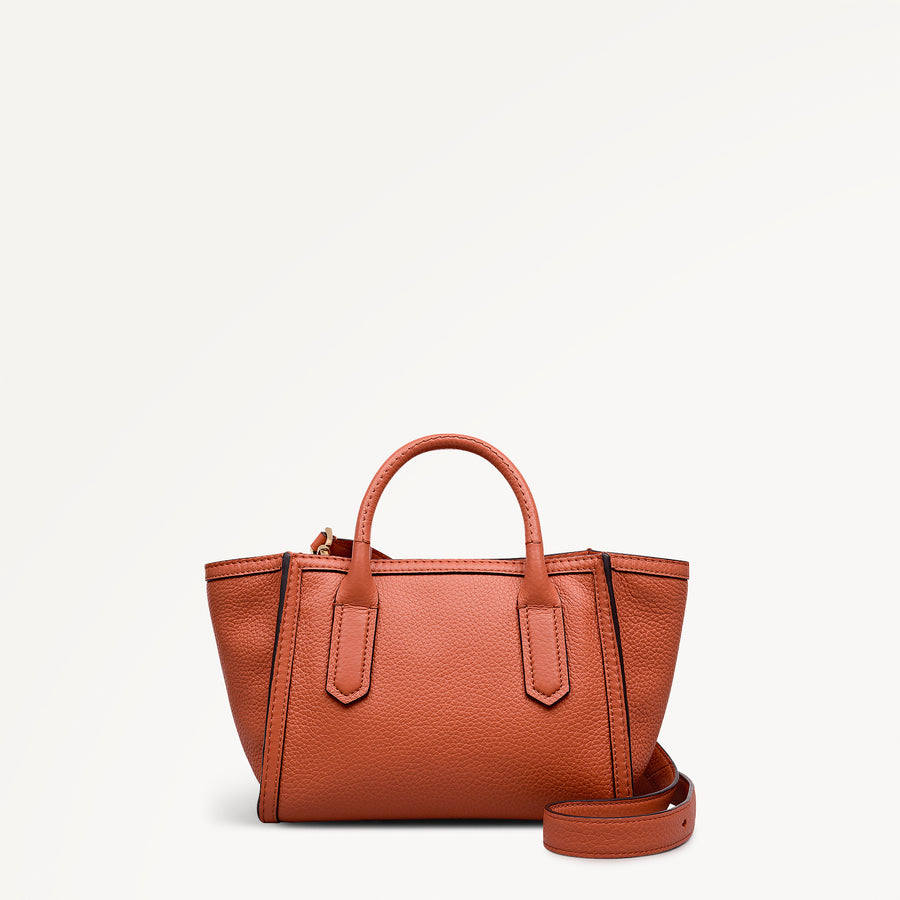 The Amelie Small Ziptop Satchel Terracotta - 113564