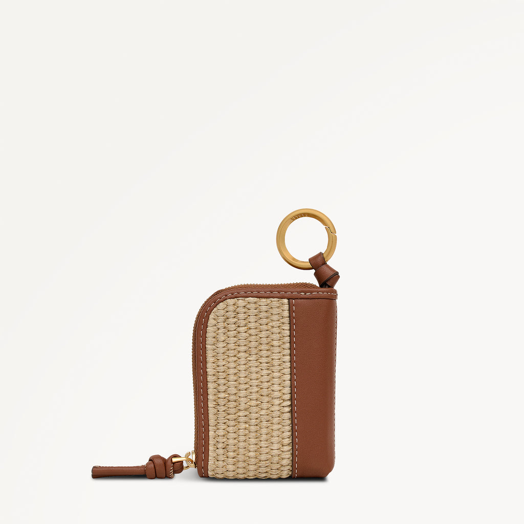 Golden Lane - Raffia Small Bag Charm Cognac - 113568