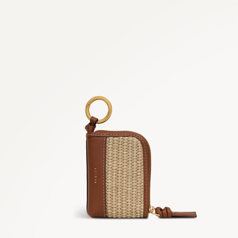 Golden Lane - Raffia Small Bag Charm Cognac - 113568