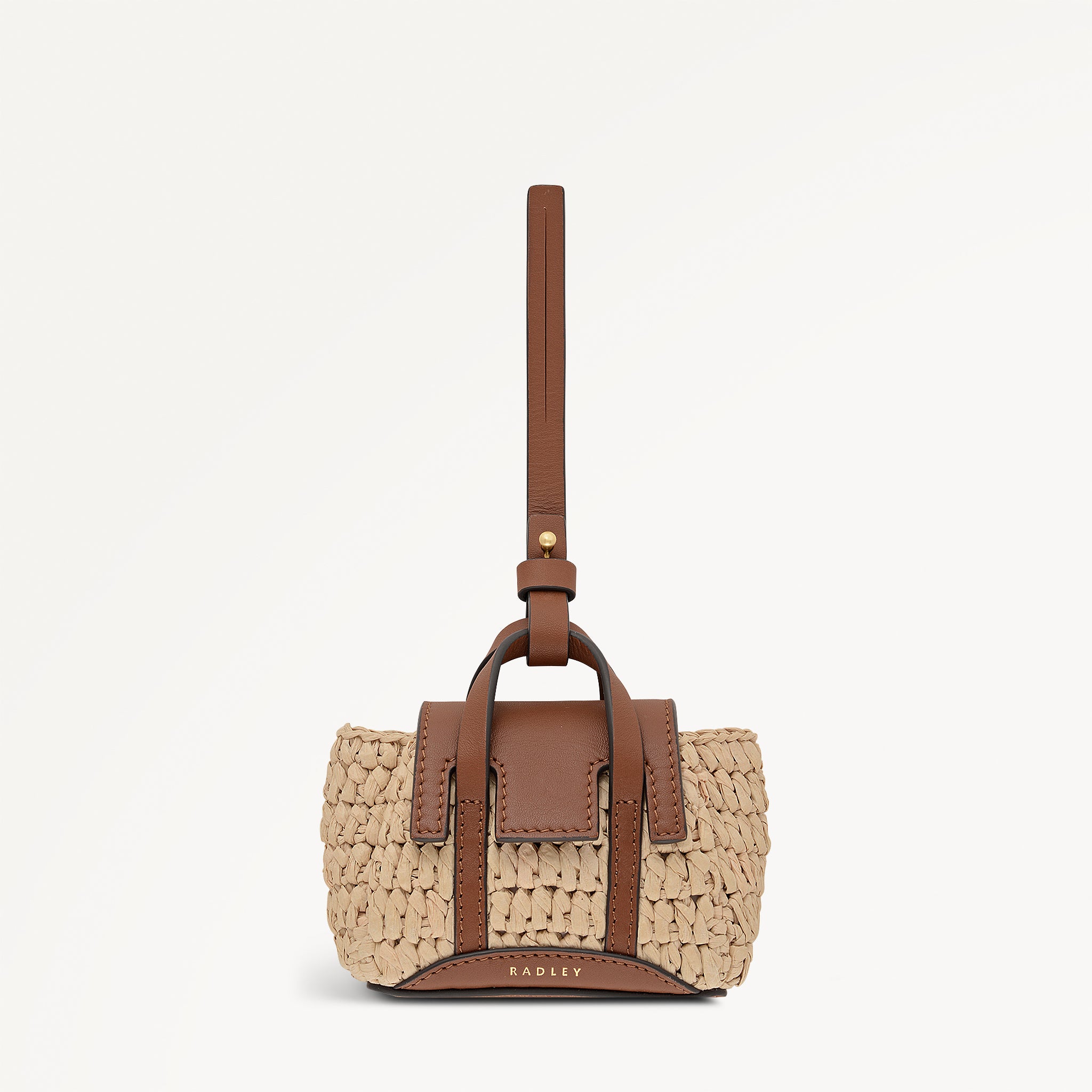 The Chancery Raffia Bag Charm Natural - 113573