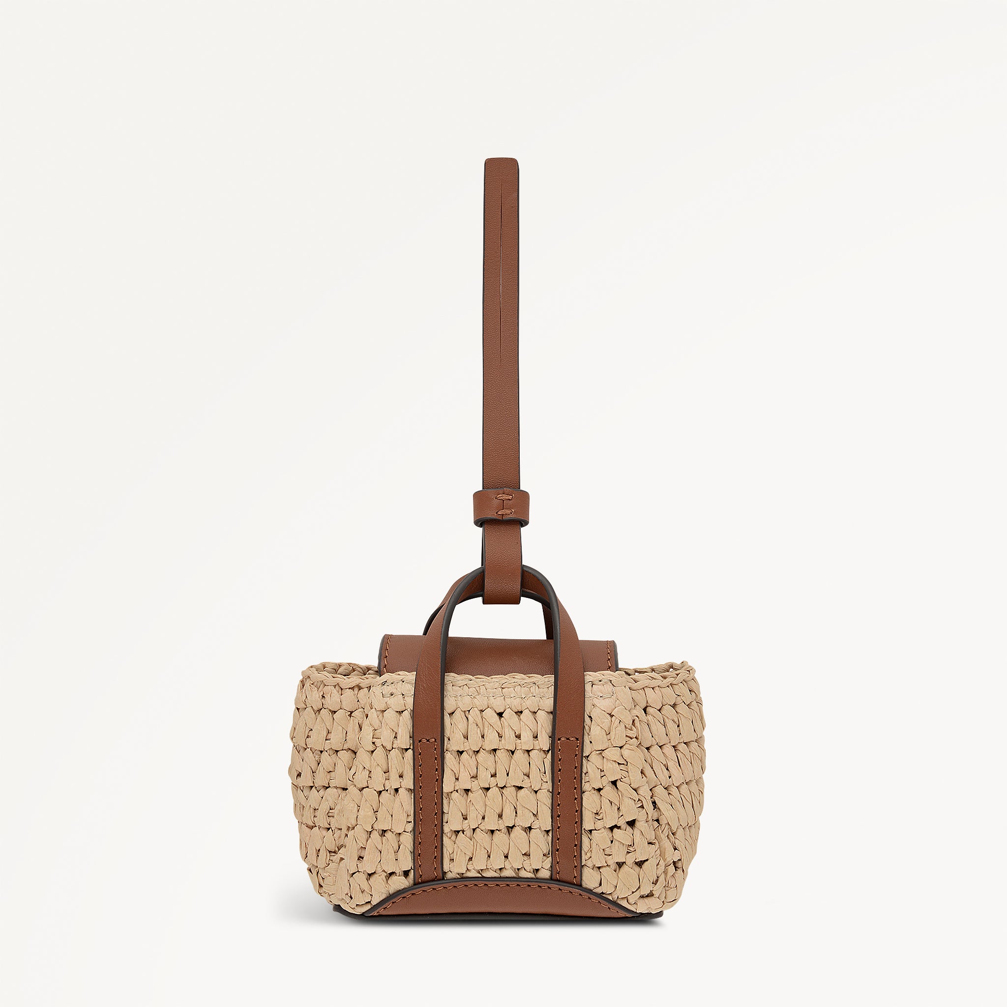 The Chancery Raffia Bag Charm Natural - 113573