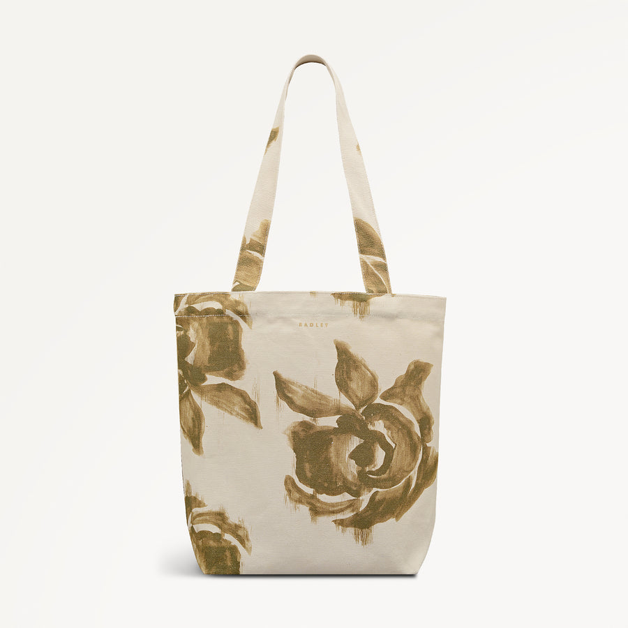 Floral Medium Open Top Tote Salt - 113575