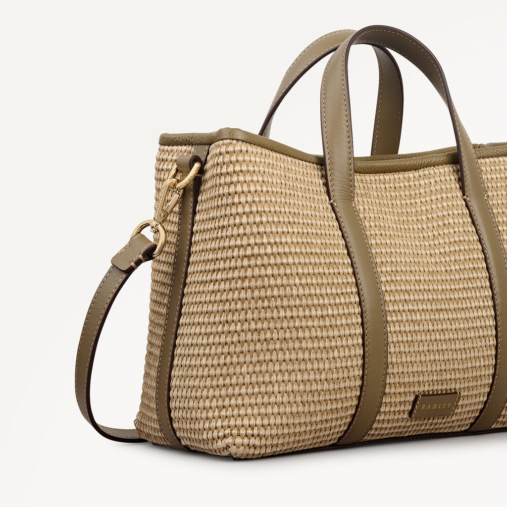 Chartfield Place - Raffia Medium Open Top Satchel Acorn - 113629