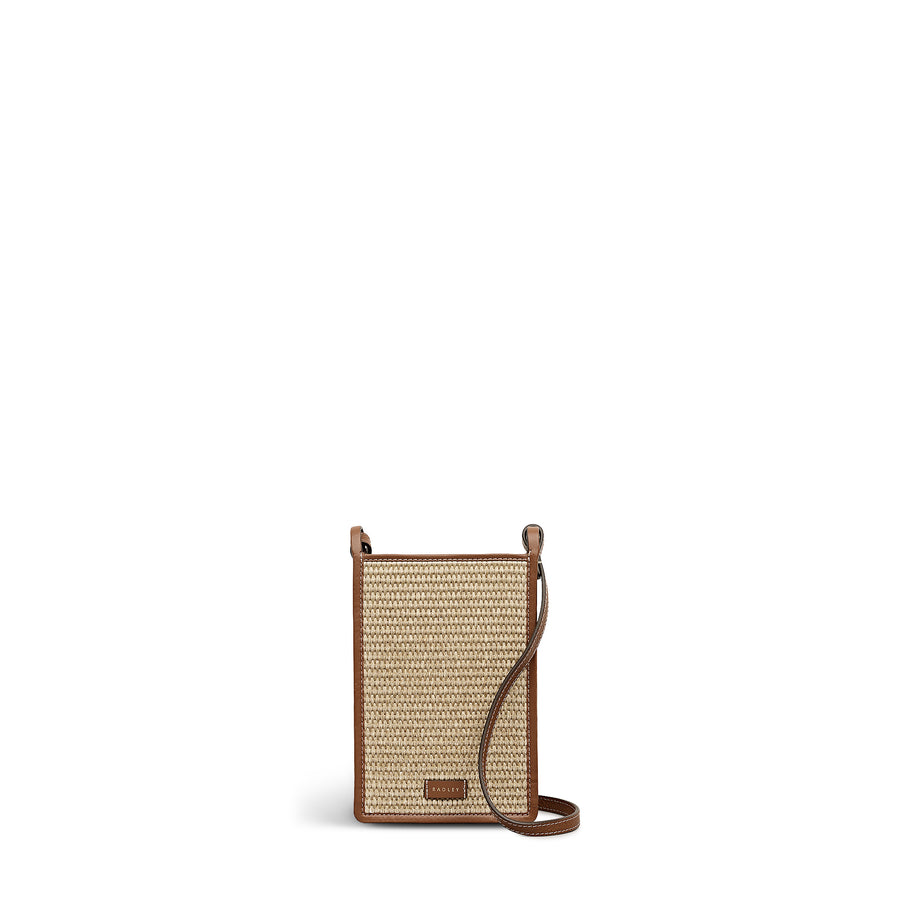 Chartfield Place - Raffia Medium Phone Cross Body Cognac - 113632