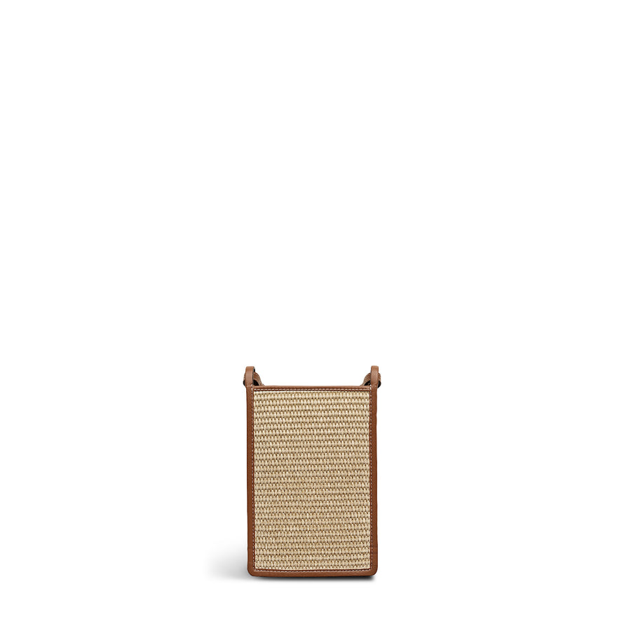 Chartfield Place - Raffia Medium Phone Cross Body Cognac - 113632