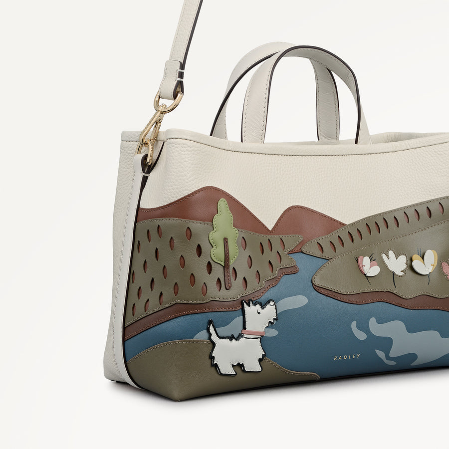 Spring Daze Medium Open Top Satchel Salt - 113634