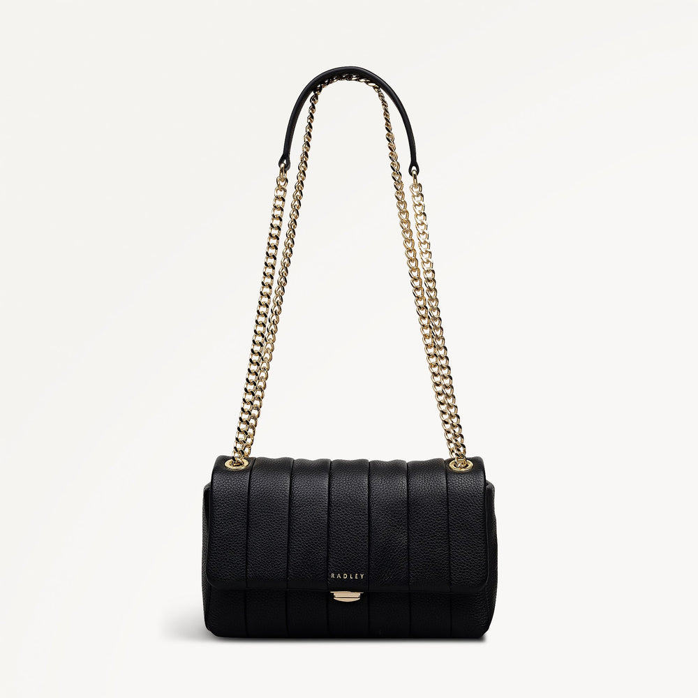 Burton Way - Quilt Small Flapover Cross Body Black - 113655