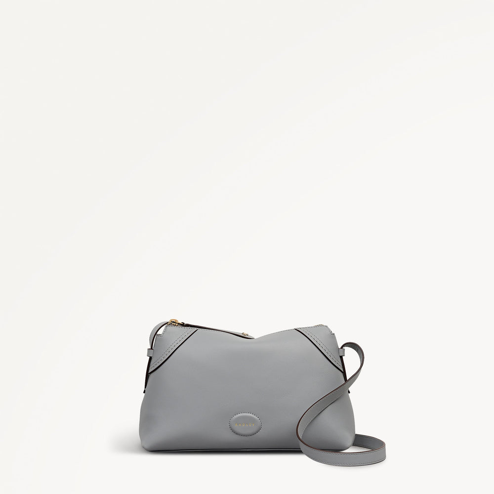 Crawford Mews Small Ziptop Cross Body Steel - 113665