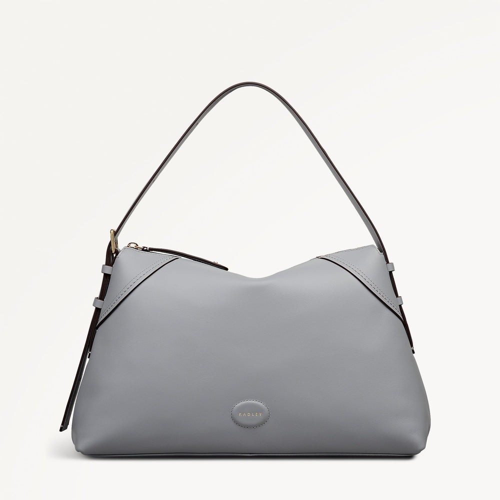 Crawford Mews Large Ziptop Shoulder Steel - 113666