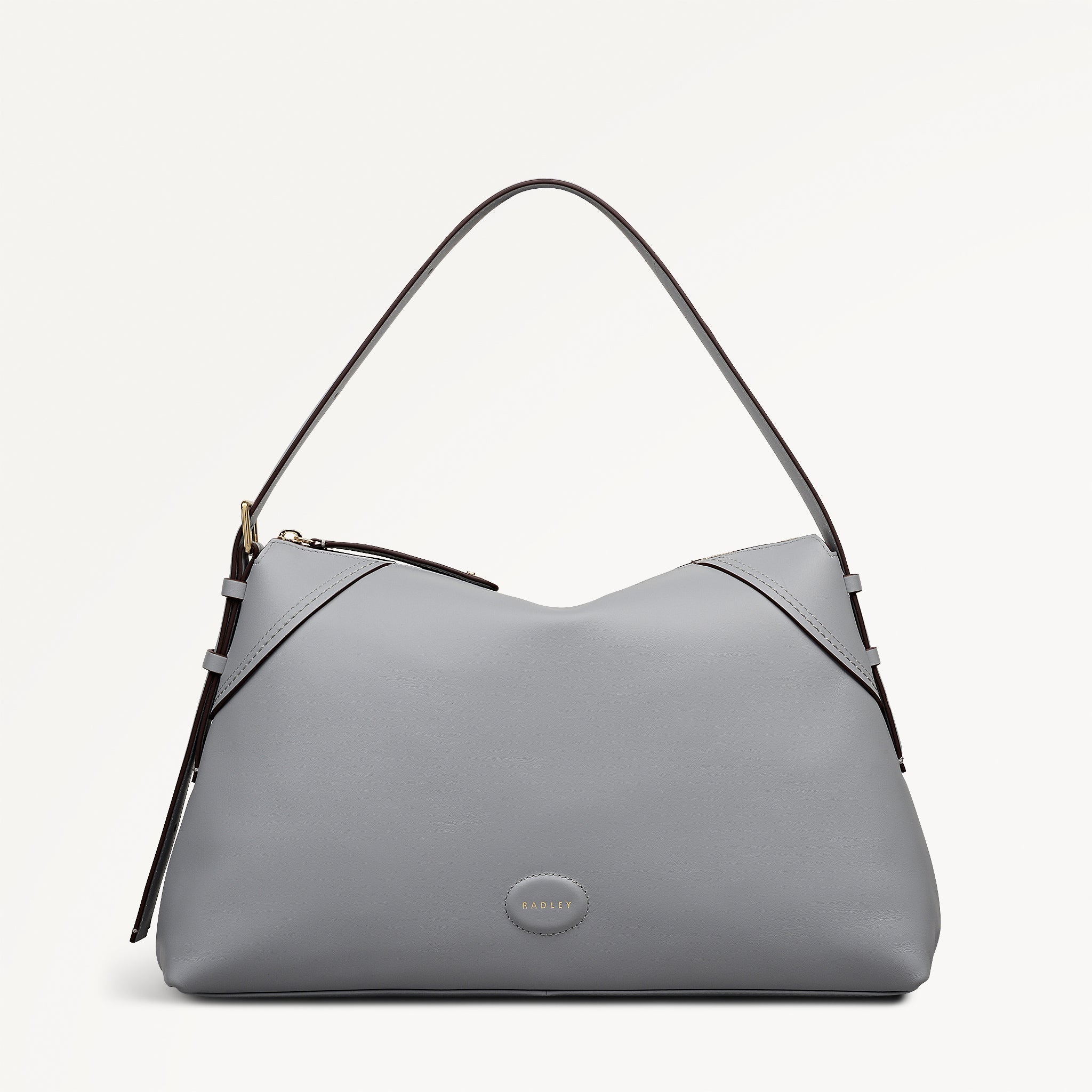 Crawford Mews Large Ziptop Shoulder Steel - 113666