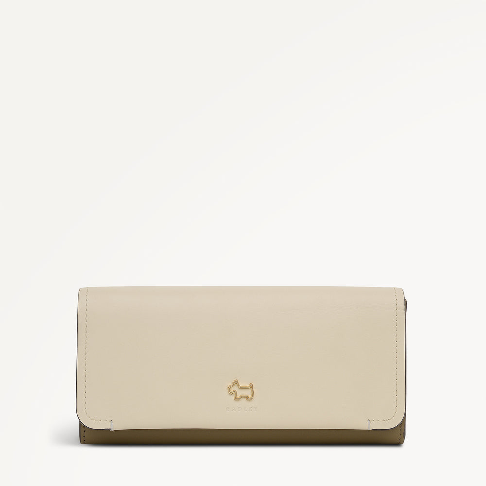 Beech Row - Colourblock Large Flapover Wallet Acorn - 113697
