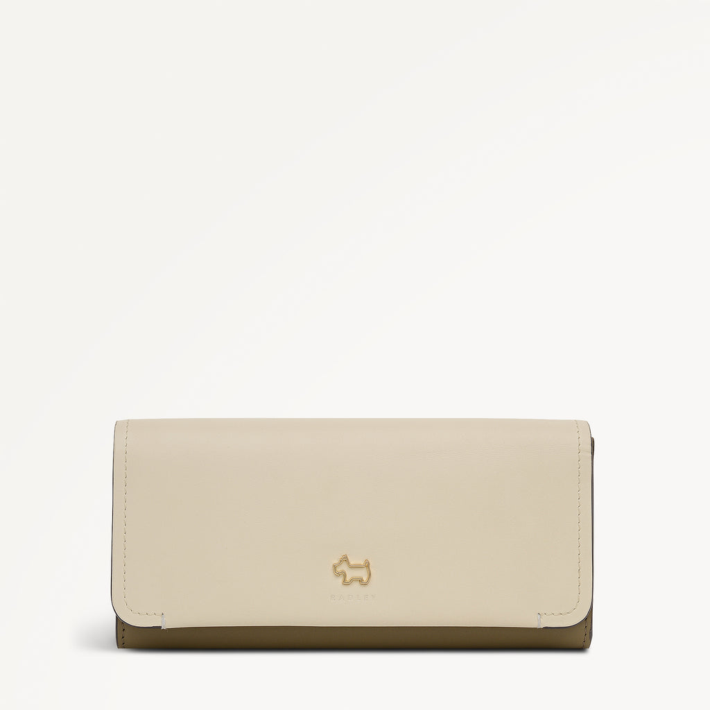 Beech Row - Colourblock Large Flapover Wallet Acorn - 113697