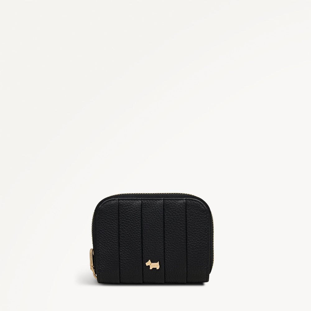 Burton Way - Quilt Small Zip Around wallet Black - 113702
