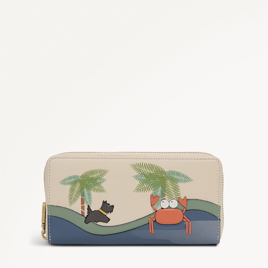 Clawde Crab Large Zip Around Wallet Salt - 113719