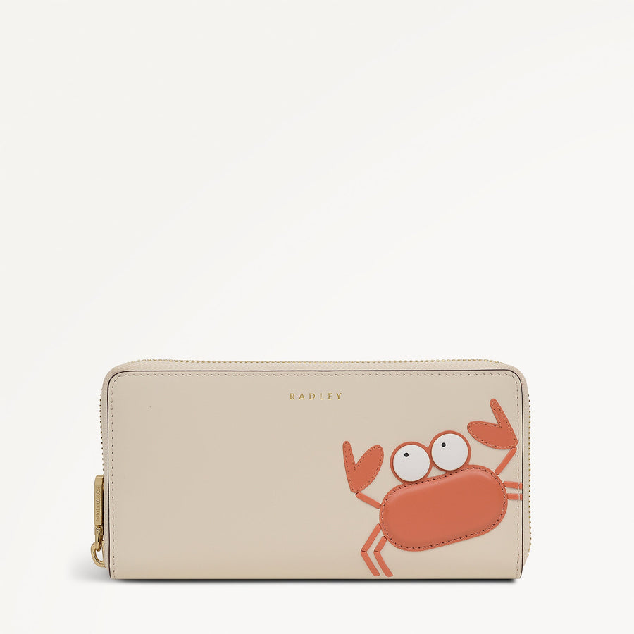 Clawde Crab Large Zip Around Wallet Salt - 113722