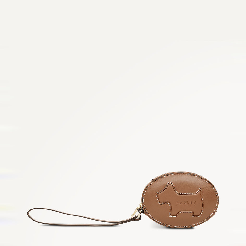 Rydon Road Leather Ziptop Purse Charm Cognac - 113746