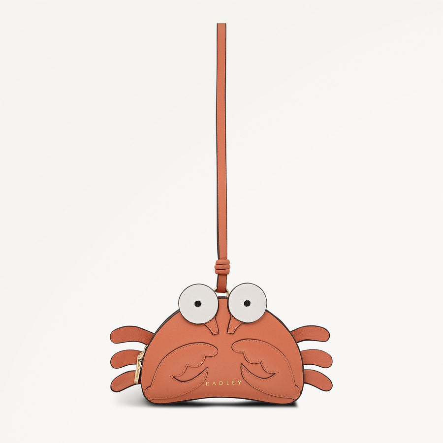 CLAWDE CRAB LEATHER BAG CHARM TERRACOTTA