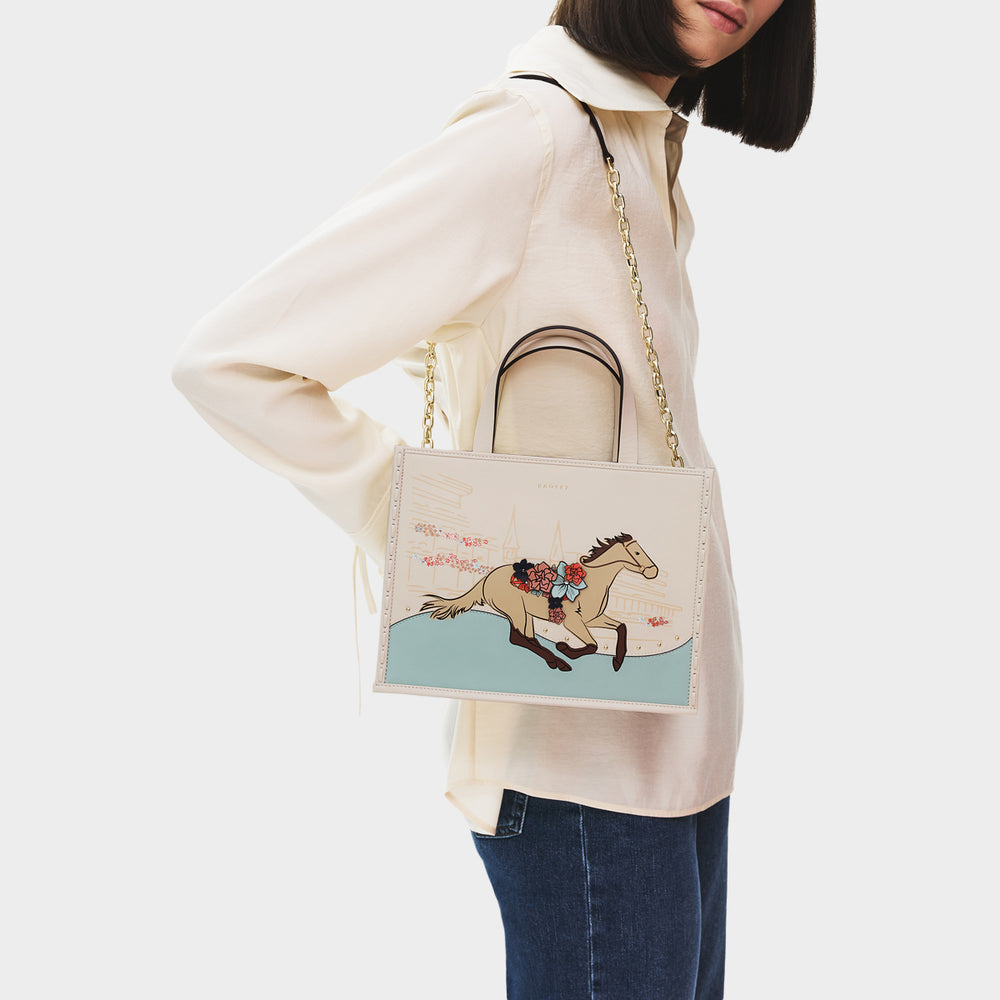 Kentucky Derby 26 Small Ziptop Satchel Salt - 113798