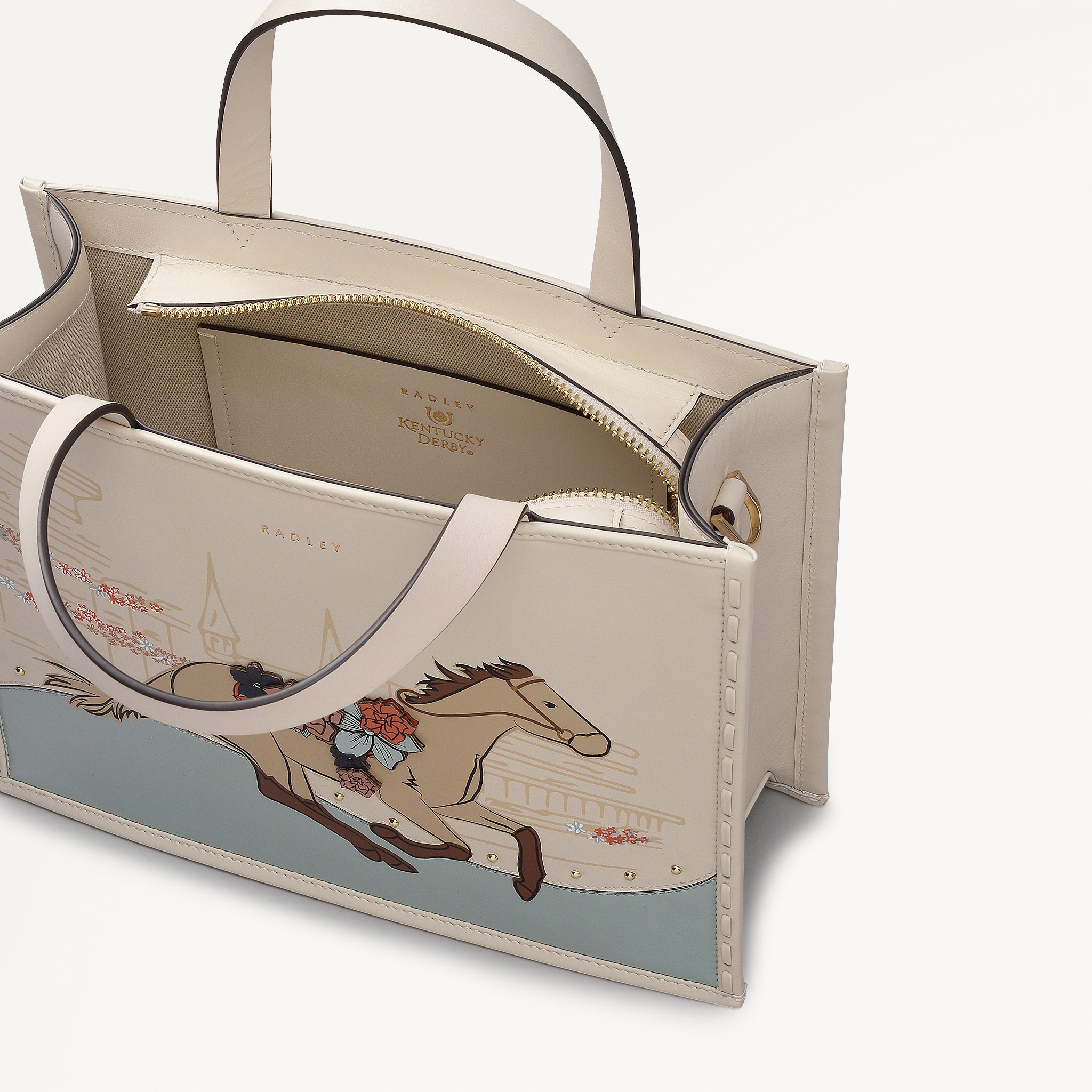 Kentucky Derby 26 Small Ziptop Satchel Salt - 113798