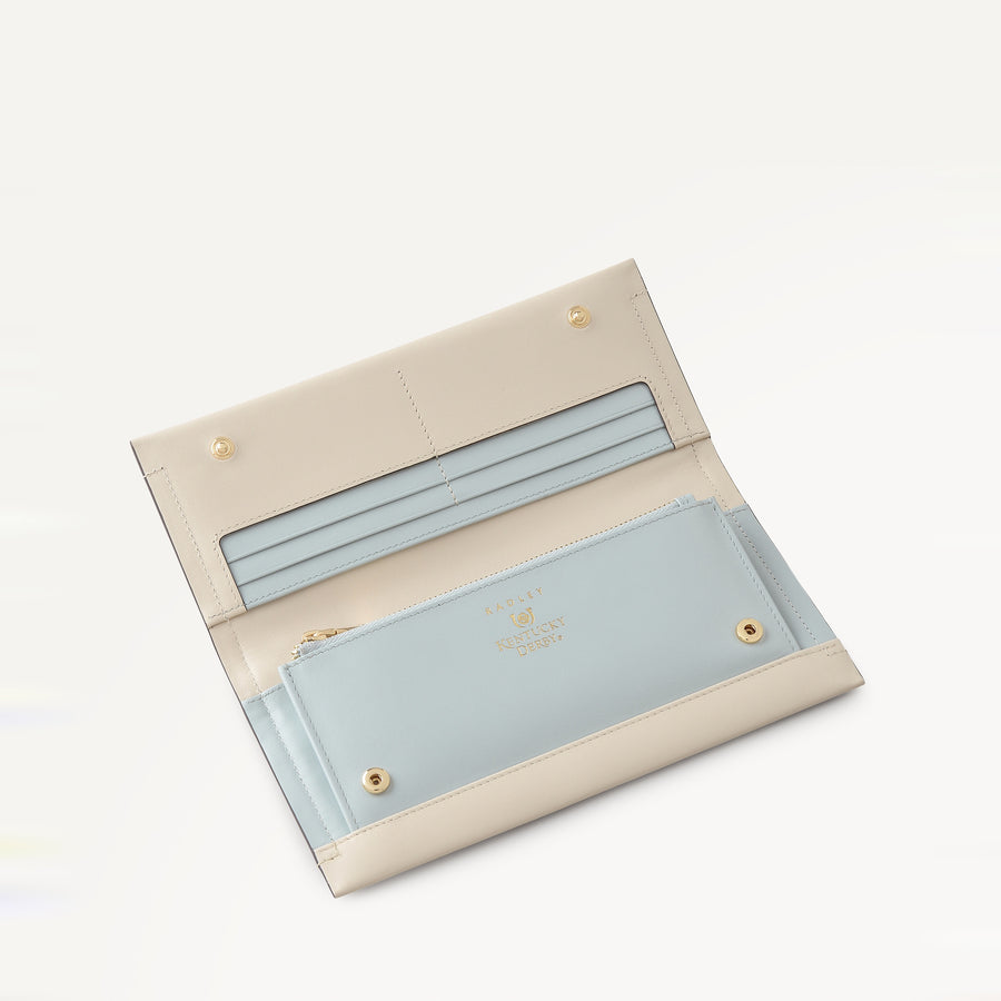 Kentucky Derby 26 Large Flapover Wallet Salt - 113799