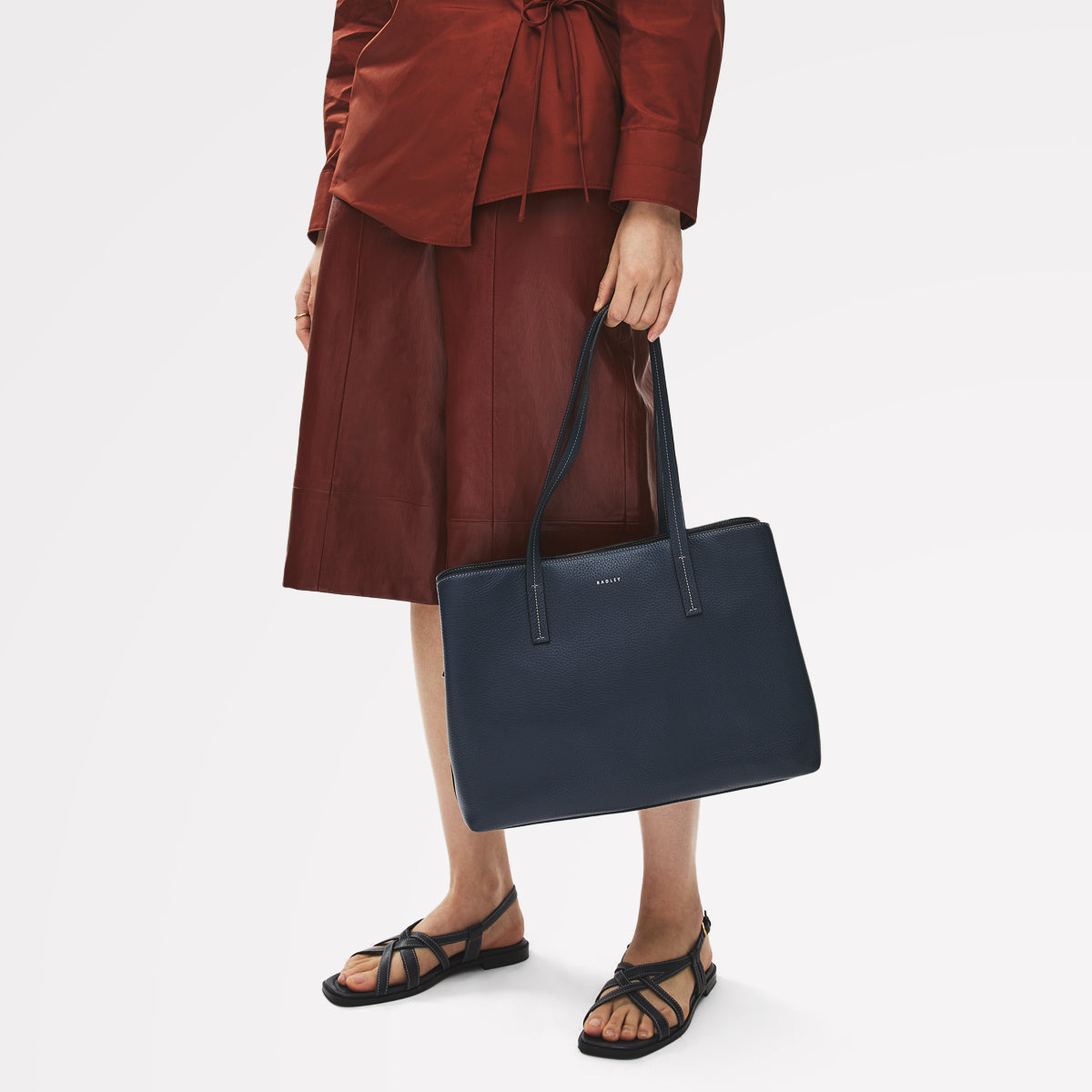 Dukes Place Large Ziptop Workbag Naval - 113812