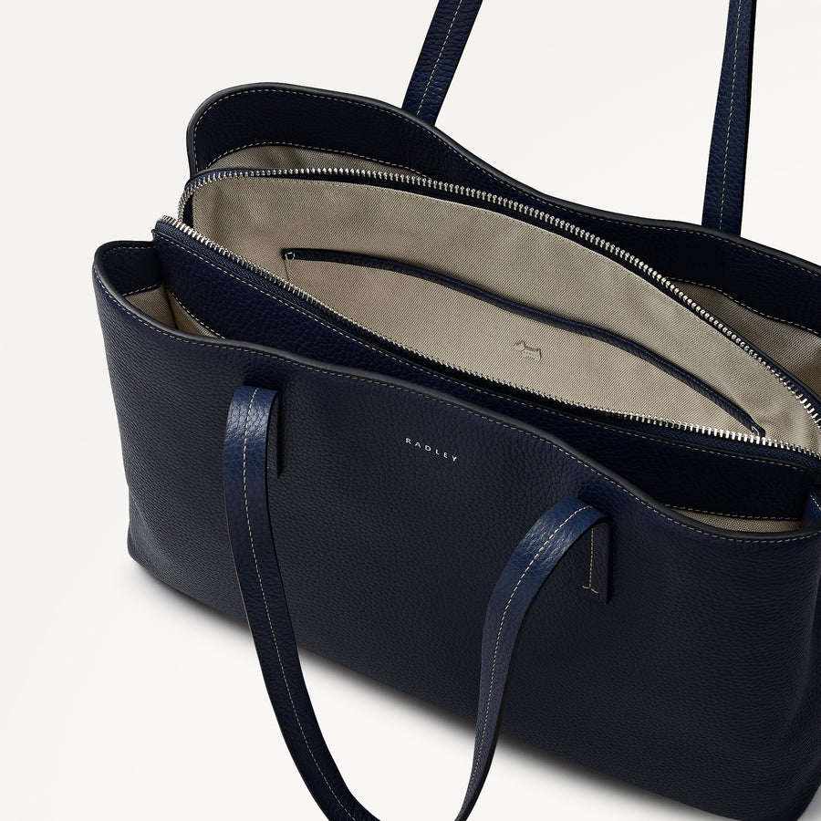 Dukes Place Large Ziptop Workbag Naval - 113812