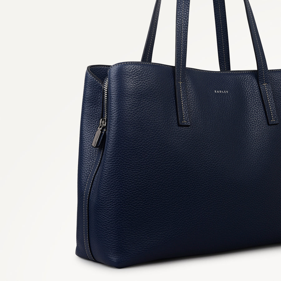 Dukes Place Large Ziptop Workbag Naval - 113812