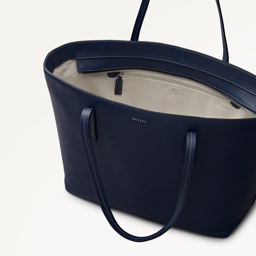 Dukes Place Large Ziptop Tote Naval - 113813