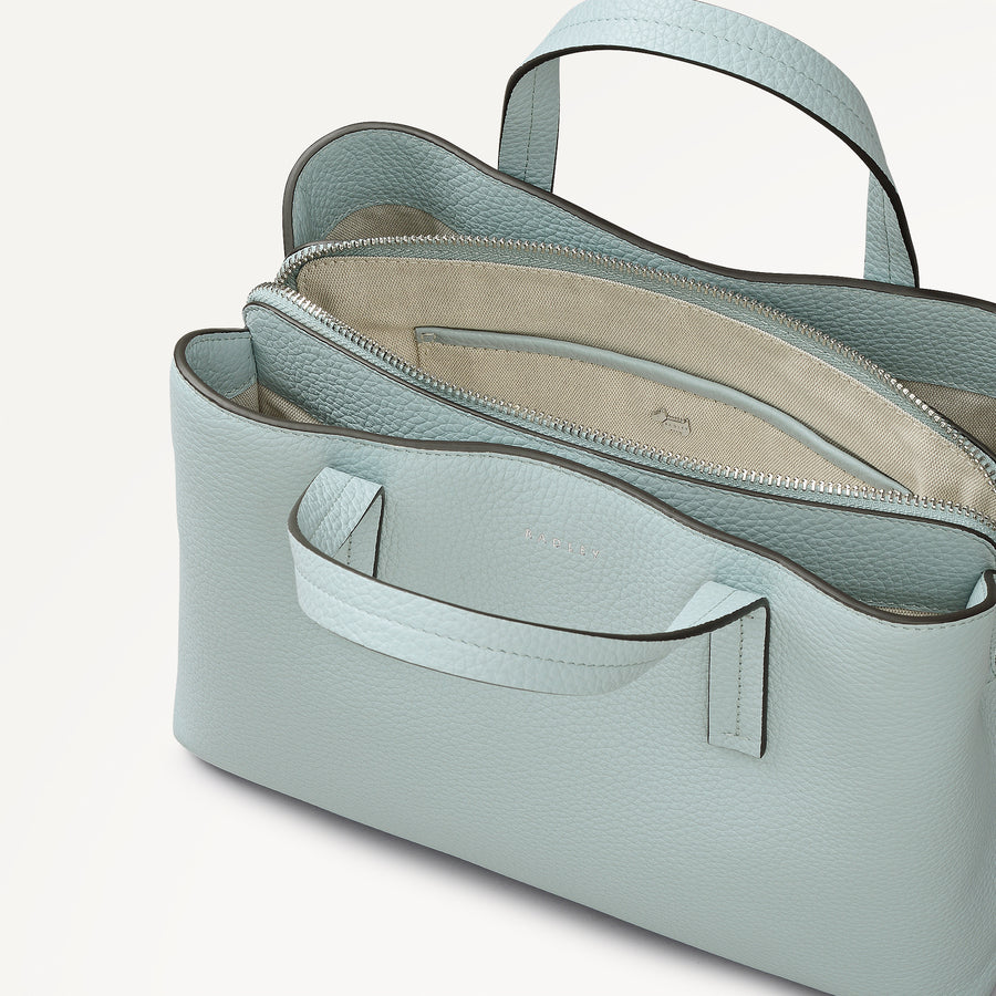 Dukes Place Medium Ziptop Satchel Seafoam - 113816