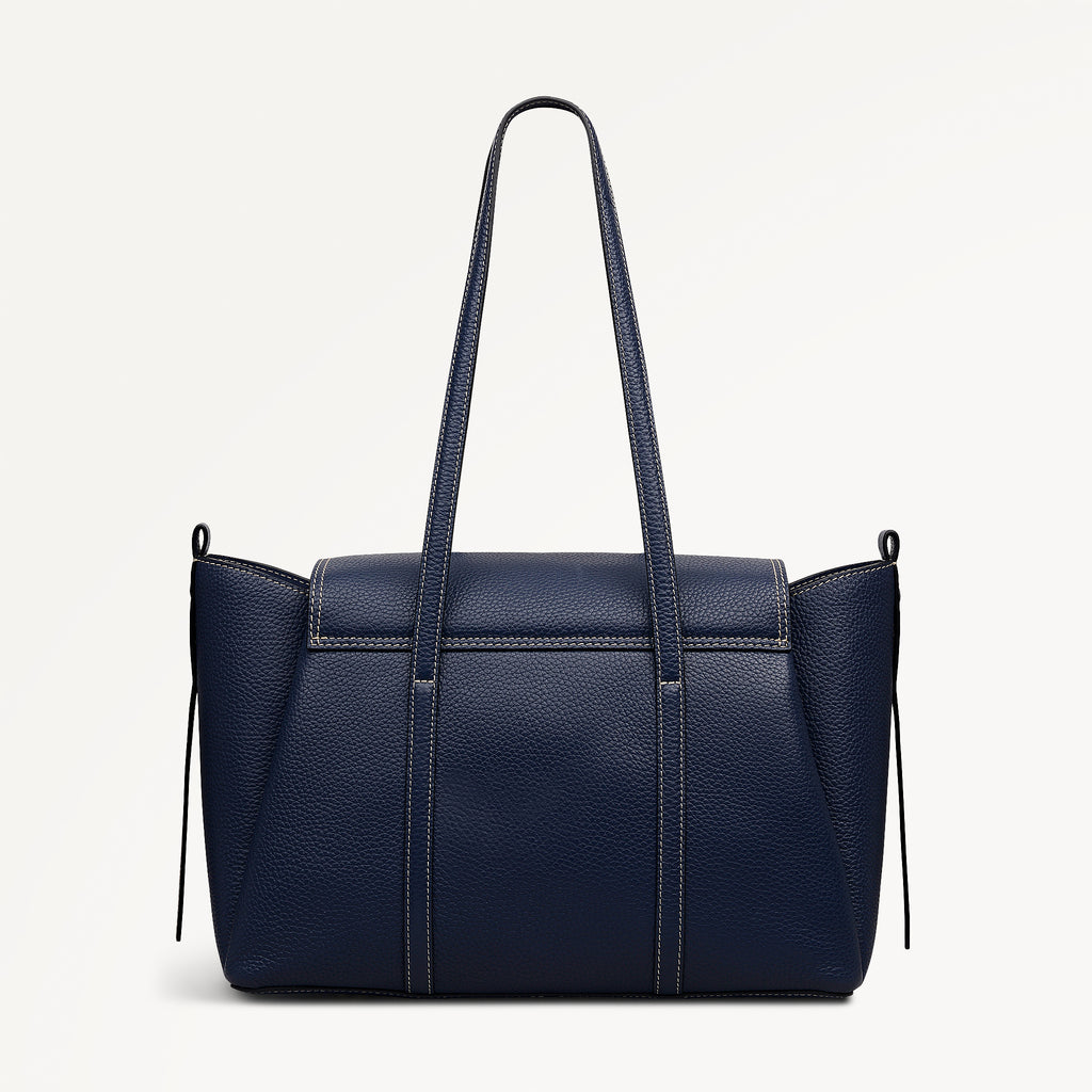 The Chancery Medium Flapover Shoulder Naval - 113825