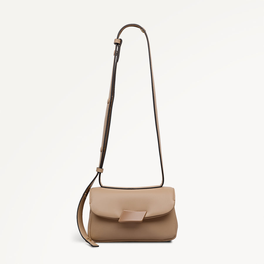 The Belsize - Puffy Small Flapover Shoulder Sahara - 113826