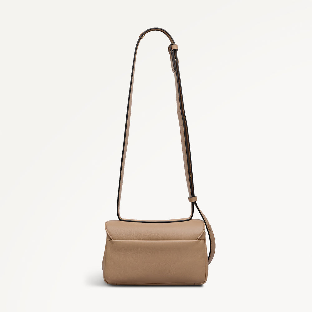 The Belsize - Puffy Small Flapover Shoulder Sahara - 113826