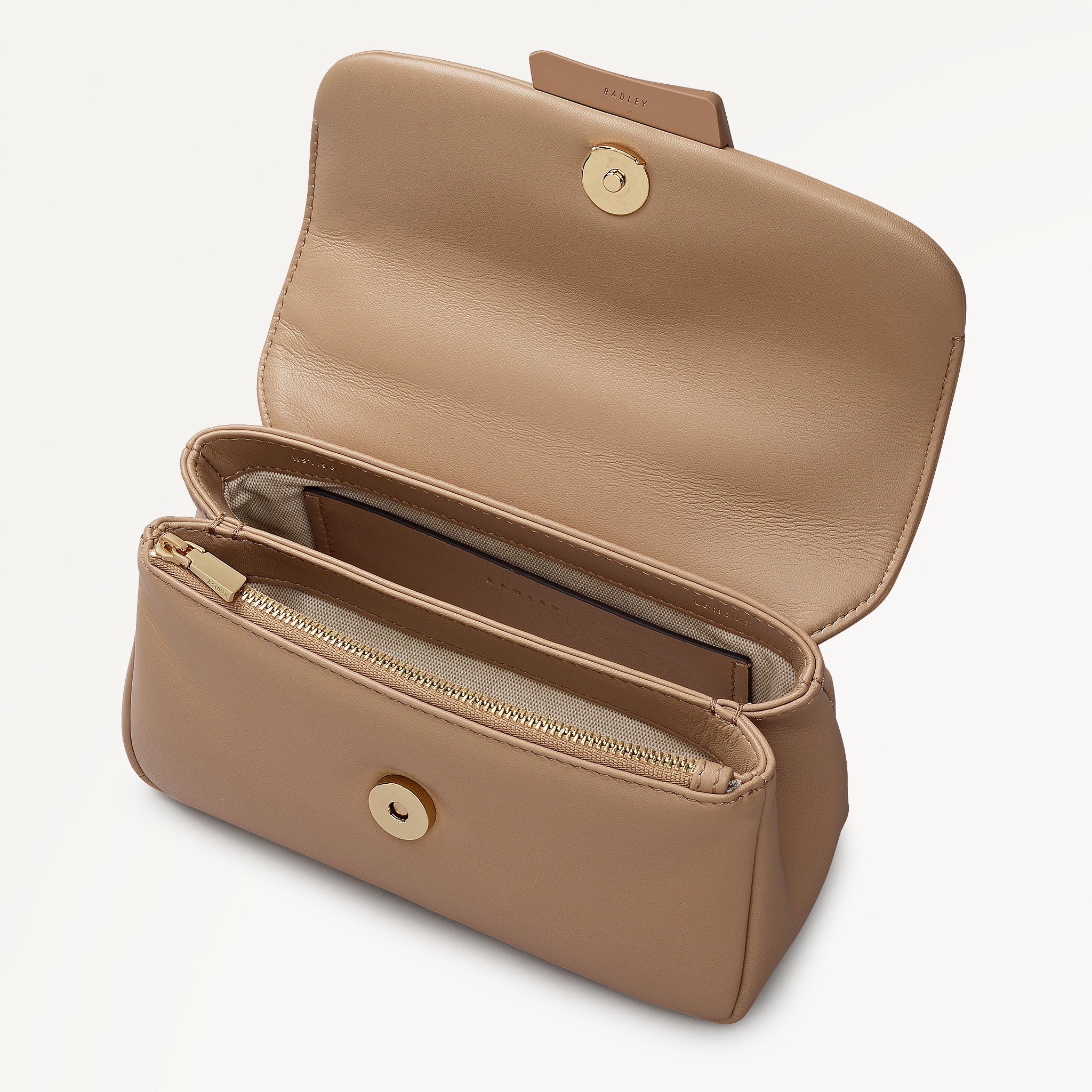 The Belsize - Puffy Small Flapover Shoulder Sahara - 113826