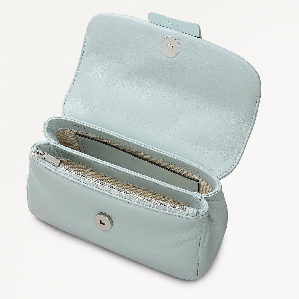 The Belsize - Puffy Small Flapover Shoulder Seafoam - 113828