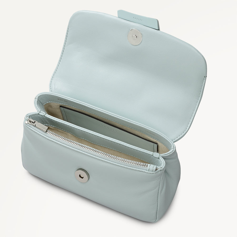 The Belsize - Puffy Small Flapover Shoulder Seafoam - 113828
