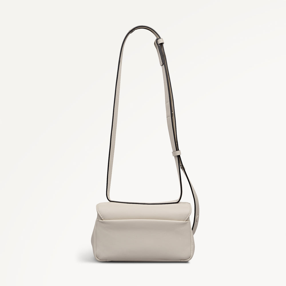 The Belsize - Puffy Small Flapover Shoulder Salt - 113829