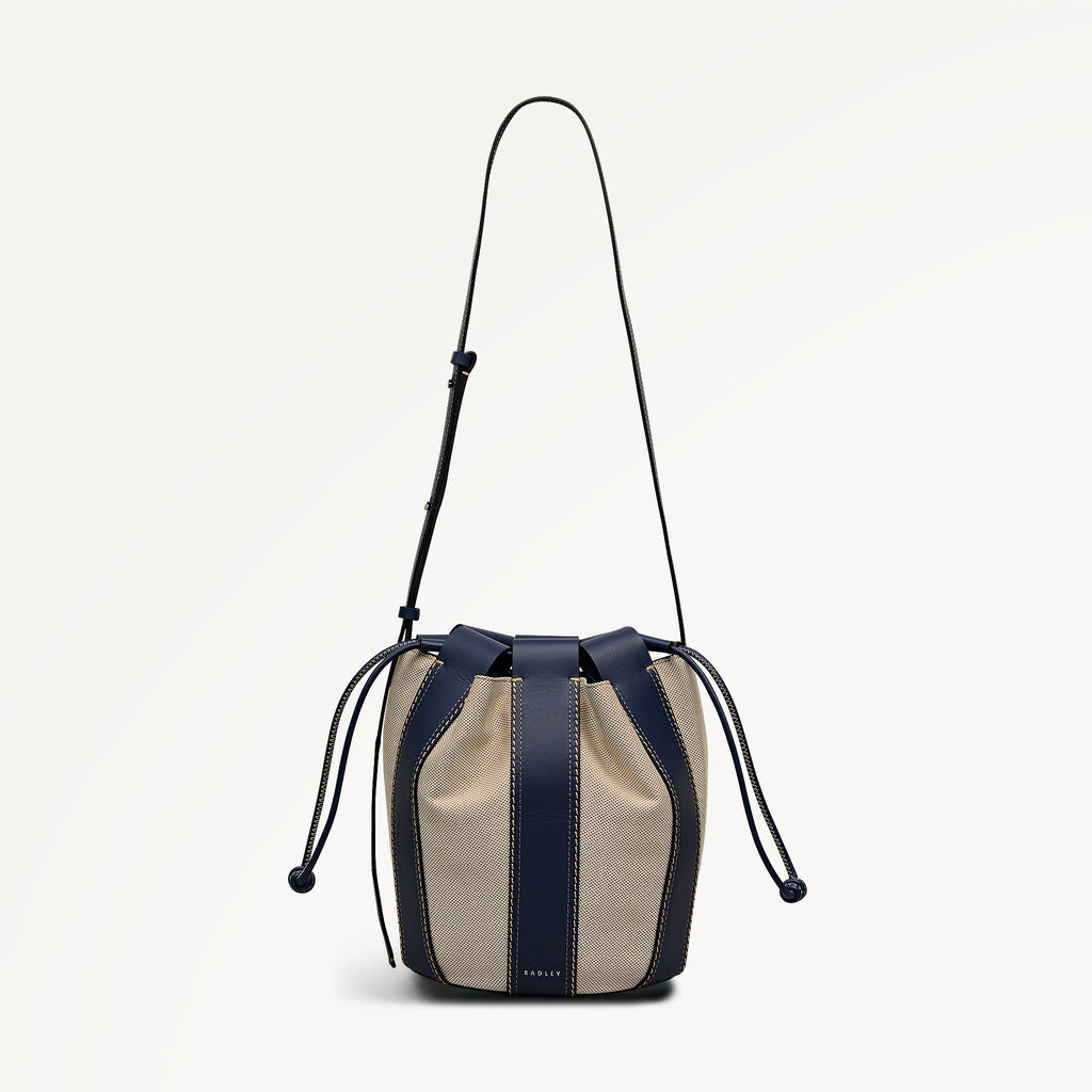 The Flora Medium Drawstring Cross Body Naval - 113830
