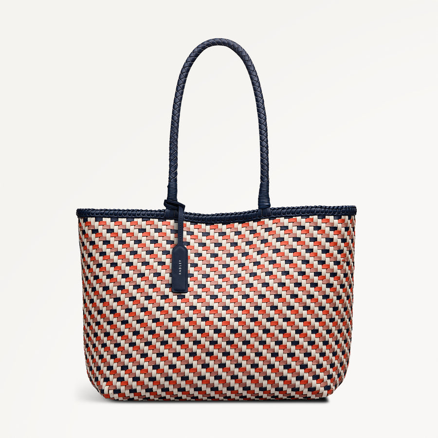 The Sunningdale Medium Open Top Tote Naval - 113833